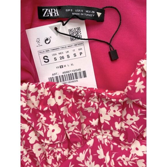 NWT Zara Floral Printed Corset Bodysuit - Picture 11 of 16